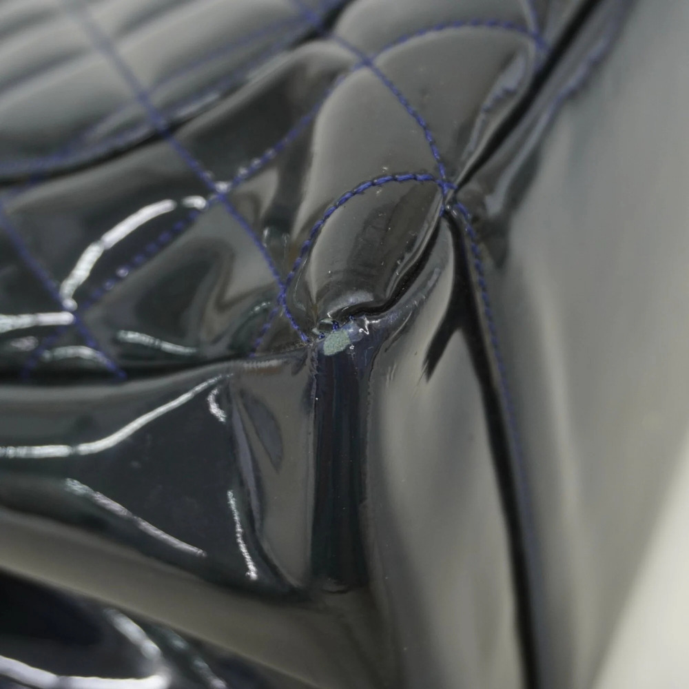 CHANEL Blue Leather Tote Bag - Picture 6 of 11
